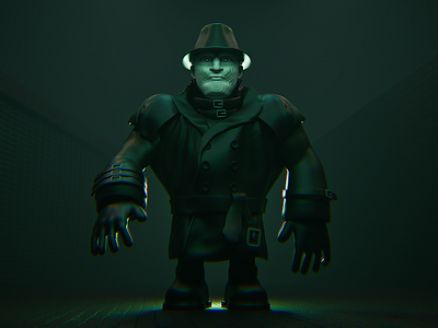 Mr. X / T-00 from Resident Evil 3d 3d art b3d blender c4d capcom cycles gaming illustration render t 00 t 00 video games