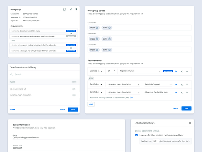 Position requirements components builder button clean clean ui complex component components condition design system designer enterprise form healthcare minimal modal product ux web app web app design web design