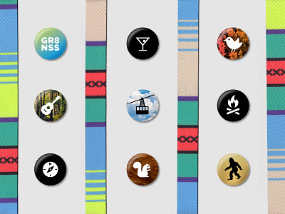 IG17 Experience Buttons buttons event experience graphic design iconography lanyard