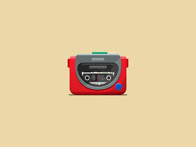 My First Walkman | Commute Doodle cassette player cassette tape drawing figma figmadesign illustration nostalgic vector walkman