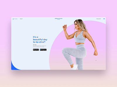 Alive by Whitney Simmons - Website animation app brand identity branding design ecommerce flat identity minimal system typography ui web website workout