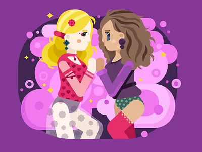 Euphoria character drugs girl girls hearts illustration love magic purple sky