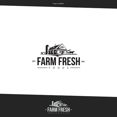 Farm fresh food chicken cow farm farm logo farmers farming food fresh foods logo design pig