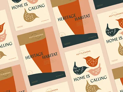 Kettlesong Posters bird brand community home identity poster print south carolina typography