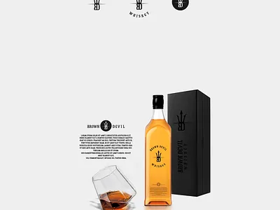 Brown Devil whiskey logo branding design liquor logo monogram logo whiskey