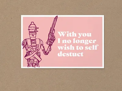 IG-11 Valentines Card ig 11 illustration valentines day card