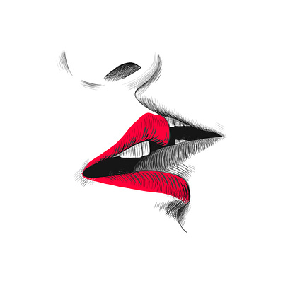 Kiss adobe illustrator character design drawing illustration valentine valentine day