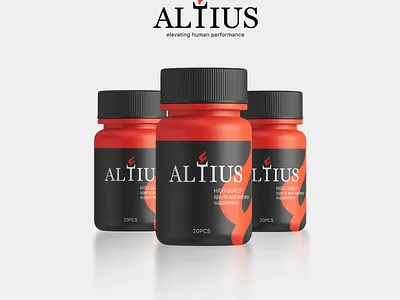 Altius supplements logo branding design fire logo package design sports supplement torch