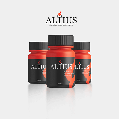 Altius supplements logo branding design fire logo package design sports supplement torch