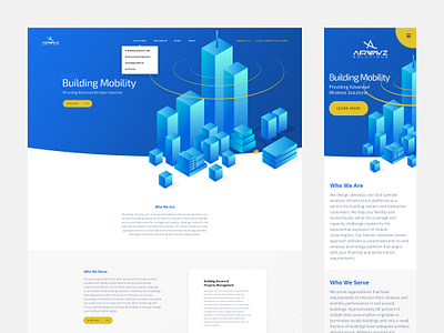 Airwavz blue buildings design figma mobility photoshop responsive responsive design vector web design website