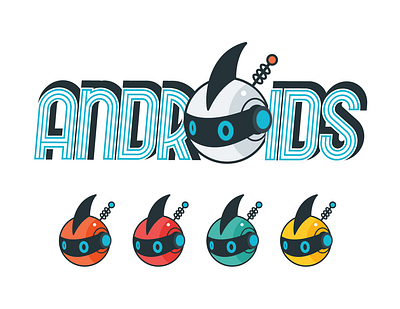 Androids android art branding design digital illustration mascot school sports team vector