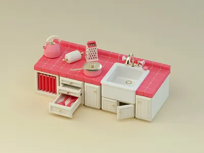 Raspberry Kitchen - Stylized Workshop