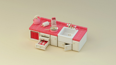 Raspberry Kitchen - Stylized Workshop