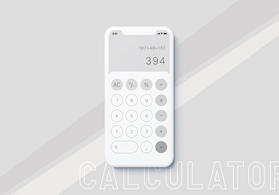 Daily UI Challenge #004 calculator app calculator ui daily ui 004 dailyui dailyui 004 dailyui004 dailyuichallenge minimalistic simple design ui design uidesign