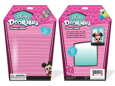 Doorables Branding Blister Card branding branding design cute design disney illustration packaging