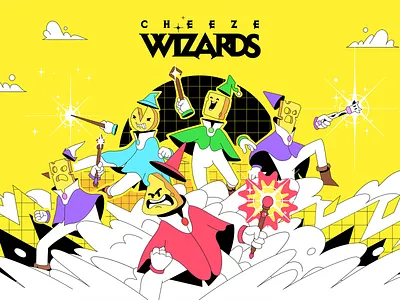 Cheeze Wizards: Cheeze Wizards are here! art direction blockchain character cheese crypto dapper dapperlabs design gaming illustration logo vancouver
