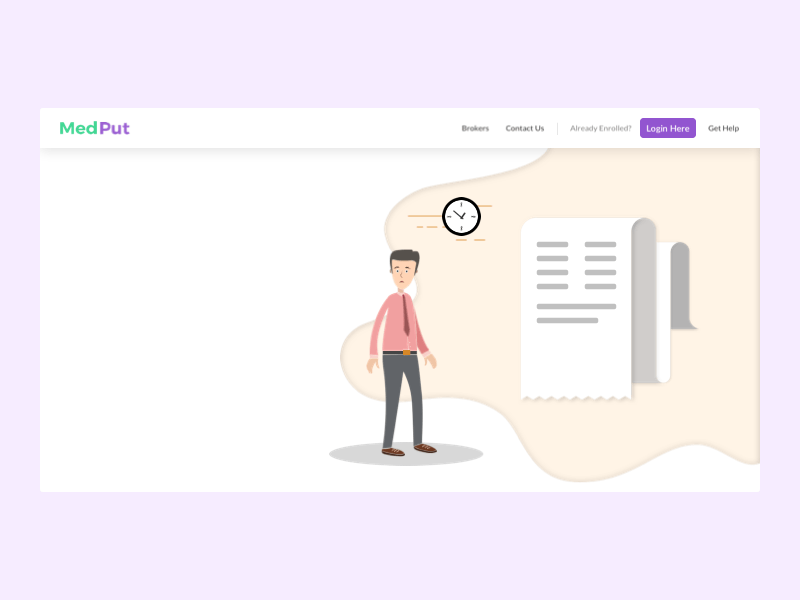MedPut Website UI Interaction animation branding easing flat icon illustration interaction design minimal scroll animation scroll behavior scroll interaction scrolling smooth transitions transition ui web website design