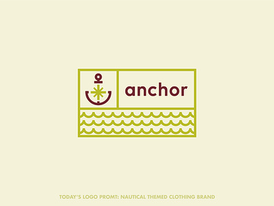 Anchor clothing (day 10 of 99) design illustrator logo thirtylogos thirtylogoschallenge vector