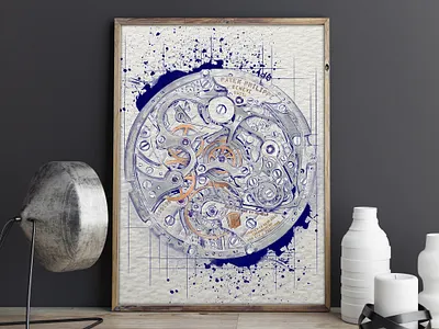 Pattek Phillipe branding design designs drawing illustration painting watch watercolor