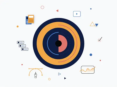 Our offerings about abstract abstract design brand illustration capabilities clean company design geometric icon illustration ui vector