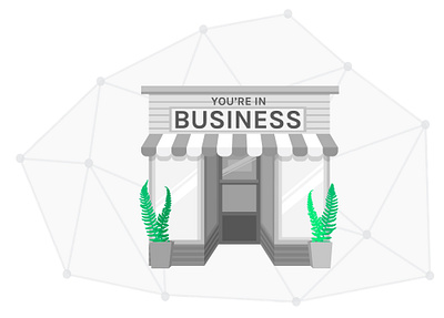 You're In Business branding fern illustration illustrator vector