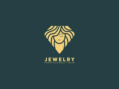 Jewelry hairstyle & beauty salon beauty beauty logo beauty salon design hairstyle icon illustration logo women