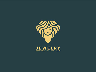 Jewelry hairstyle & beauty salon beauty beauty logo beauty salon design hairstyle icon illustration logo women