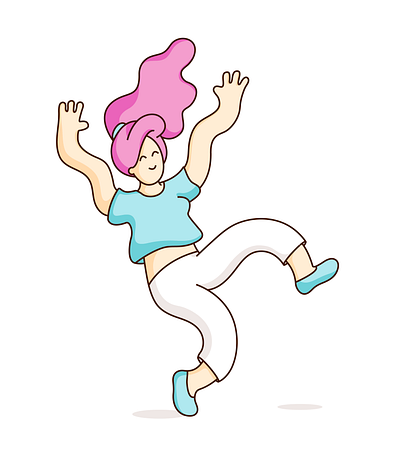 Falling Girl adobe illustrator art colour digital art graphic illustration vector