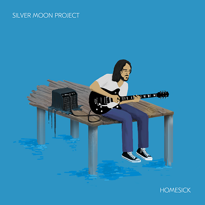 Silver Moon Project album art album cover illustration