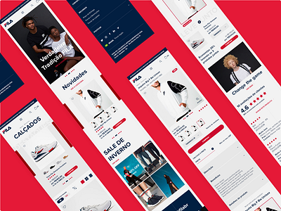 Fila ecommerce - Mobile website design ecommerce ecommerce design fila homepage mobile mobile experience product page shop ui ux uxui website