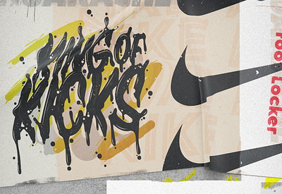 KING OF KICKS - Footlocker branding design illustration type typography
