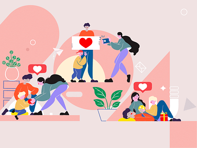 Shot #10076181 animation design flat illustration vector 一家人 向量 平面 插图 设计