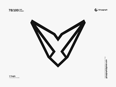 V Eagle Logo branding color creative design eagle flat graphic icon idea identity letter v line logo minimal modern rounded simple symbol vector