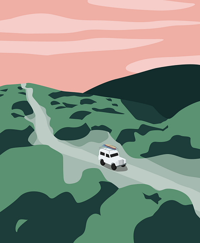 BEACHROAD adobe art beach branding car design digital art digital design graphic graphic design illustration illustration art illustrator minimal surf truck vector web