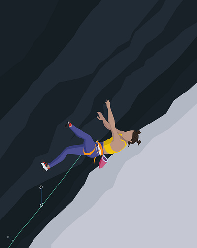 CLIMBER art branding climbing design digital art digital design graphic graphic design hike illustration minimal mountain rock climbing vector web