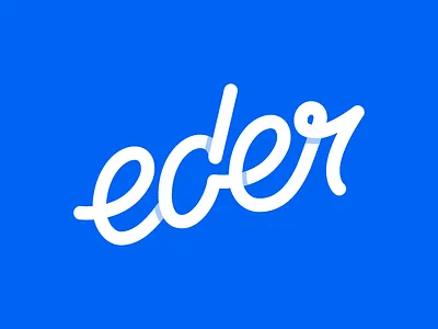 eder | AA-der | personal Brand Logotype branding letterign logo logo design logotype monoline personal brand slanted