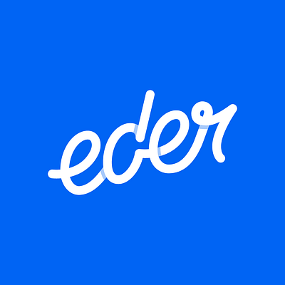 eder | AA-der | personal Brand Logotype branding letterign logo logo design logotype monoline personal brand slanted