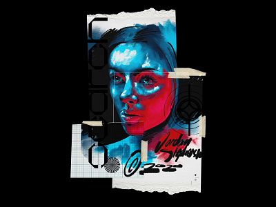 Light Source Study brush design face font illustration illustrator painting portrait procreate script type typography