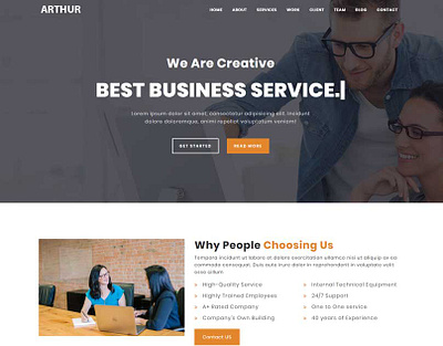 Arthur - Multipurpose HTML Landing Page Template bootstrap clean creative design html template html5 landing page design landingpage minimal multipurpose template onepage responsive