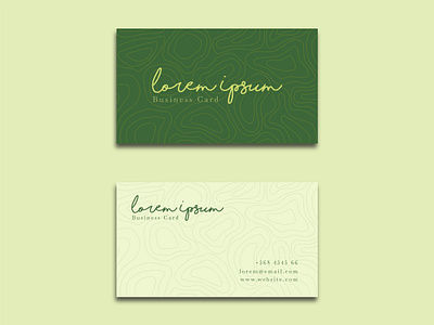 Free Elegant Business Card Contour Style beauty branding business card company contact contour elegant free download free resources green identity illustration namecard office sign simple stationary template