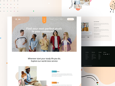 Stidu homepage (education) clean design color creative design ecommerce ecommerce design education education app education website elegant food medical app minimal online course online courses online shop online shopping real estate real estate agent ui website
