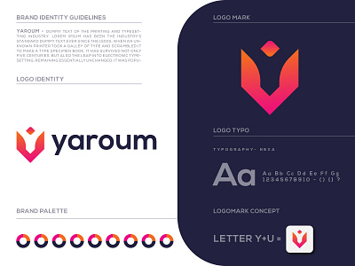 Y + U Modern Letter Mark agency app logo design art director brand identity branding business corporate creative design letter logomark logo branding logo desigers logo design logo mark modern real estate u logo ui ux y logo