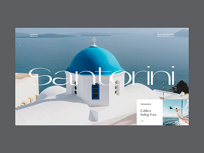 Greece Destination Website card destination greece grid hero interaction interface minimal promo slider travel typography ui ux video web website