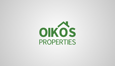 OIKOS PROPERTIES BRAND advertise brand brand identity branding brochure creative design graphicdesign logo print design properties start up stationery vector