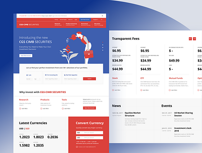 CGS-CIMB Securities | Early Exploration 2 bank desktop banking finance financial dashboard investment landing page trading ui wealth management website