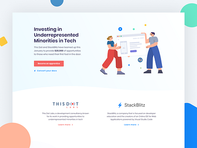 Opensource for all blitz flat illustration initiative landingpage minority opensource stack ui ux webdesign webflow website