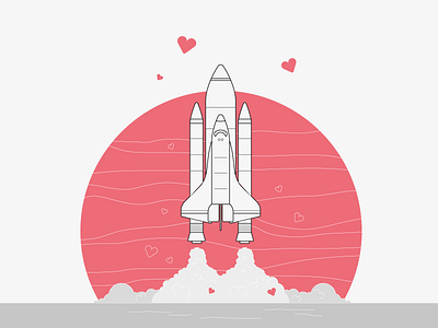Planet of Love / SPACE SQUAD challenge dribbble dribbbleweeklywarmup flat graphic design graphicdesign illustration love space spaceship valentine valentine day valentines day valentinesday vector