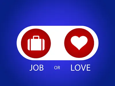 Job or love, you choose it branding deisgn design designers flat graphicdesign graphics illustration illustrator jobs love lovely lover vector