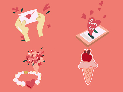 Happy valentinesday! design flat flat design illustration valentinesday web