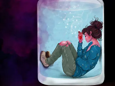 Stay single until you are appreciated girl heart illustration life painting women